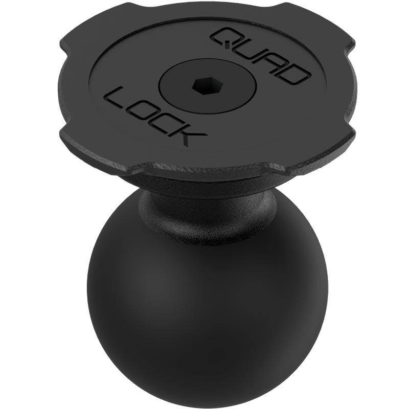 Quad Lock® automašīnas adapteri ar lodveida vāciņu, melni