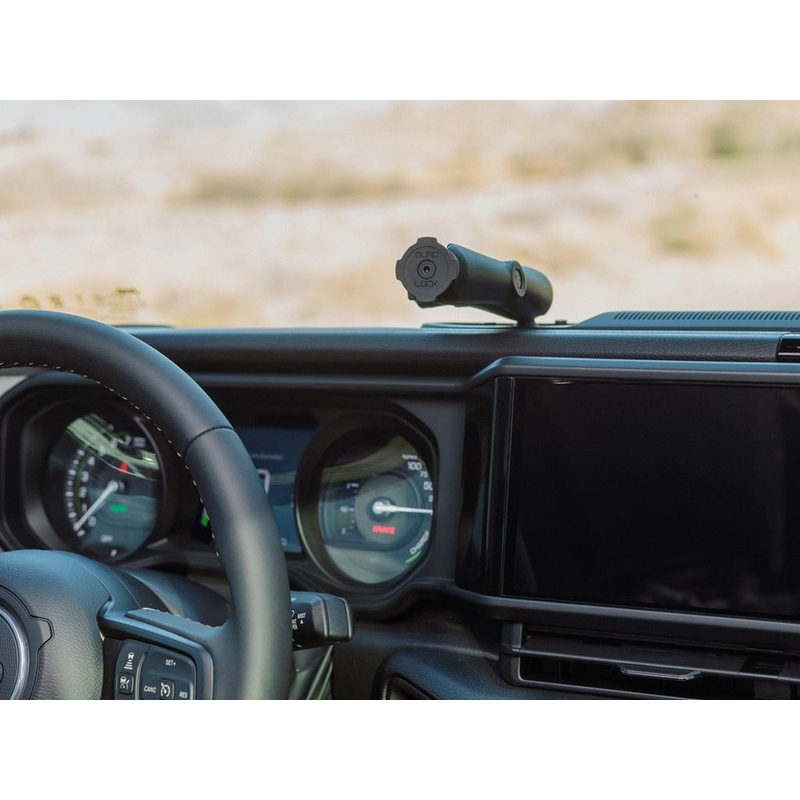 Quad Lock® automašīnas adapteri ar lodveida vāciņu, melni
