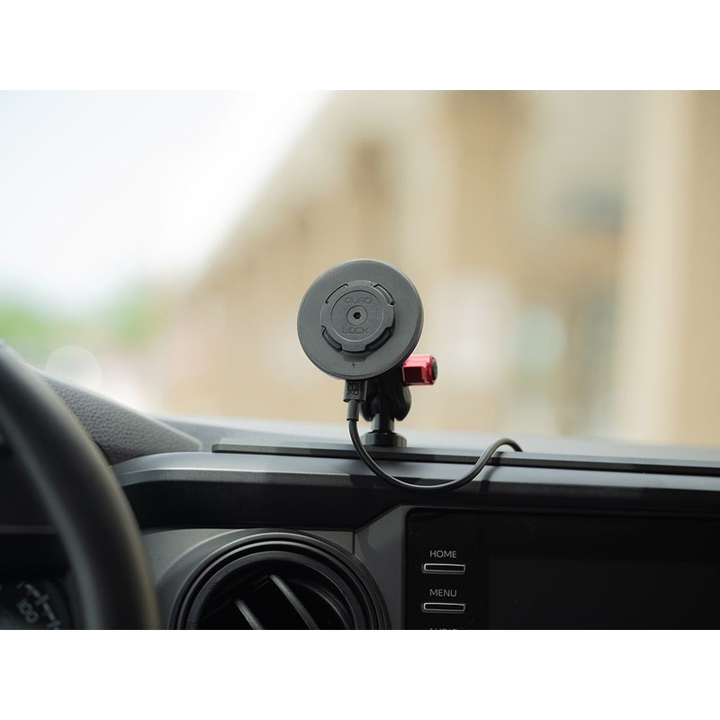 Quad Lock® automašīnas adapteri ar lodveida vāciņu, melni