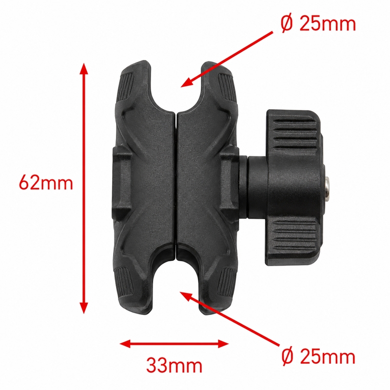 MotoZem Claw PRO vibrācijas slāpētājs ar bezvadu lādētāju un USB-C ligzdu, melns