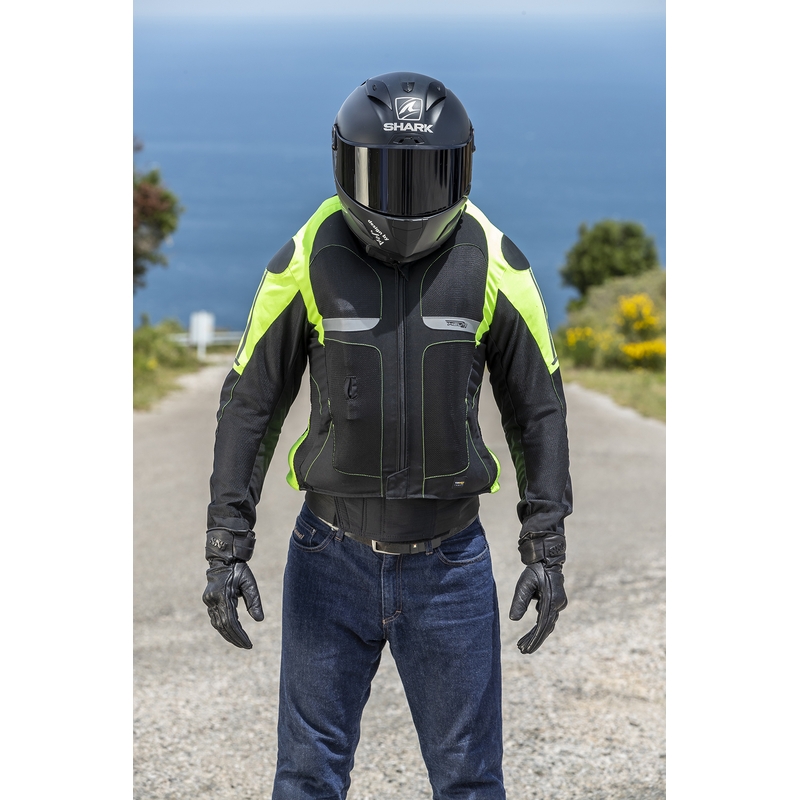 Gaisa spilvenu jaka HELITE Vented black-fluo yellow