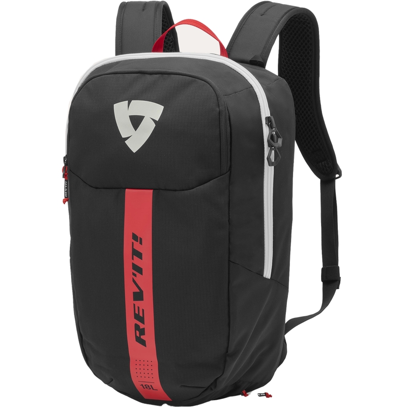 Revit Traject motocikla mugursoma melni sarkana 18 l