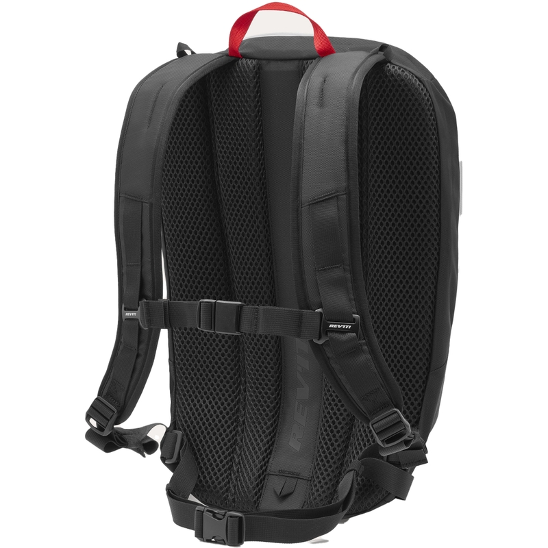 Revit Traject motocikla mugursoma melni sarkana 18 l