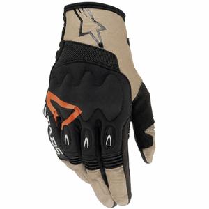 Alpinestars Techdura motokrosa cimdi melni-brūni-fluo sarkani