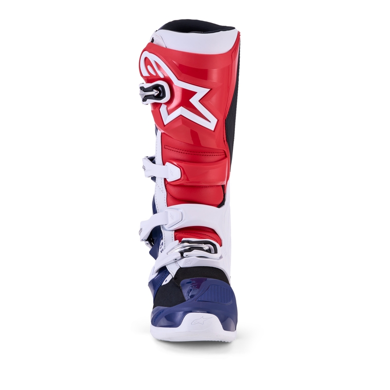 Alpinestars TECH 7 UNITY motokrosa zābaki sarkani-balti-zili