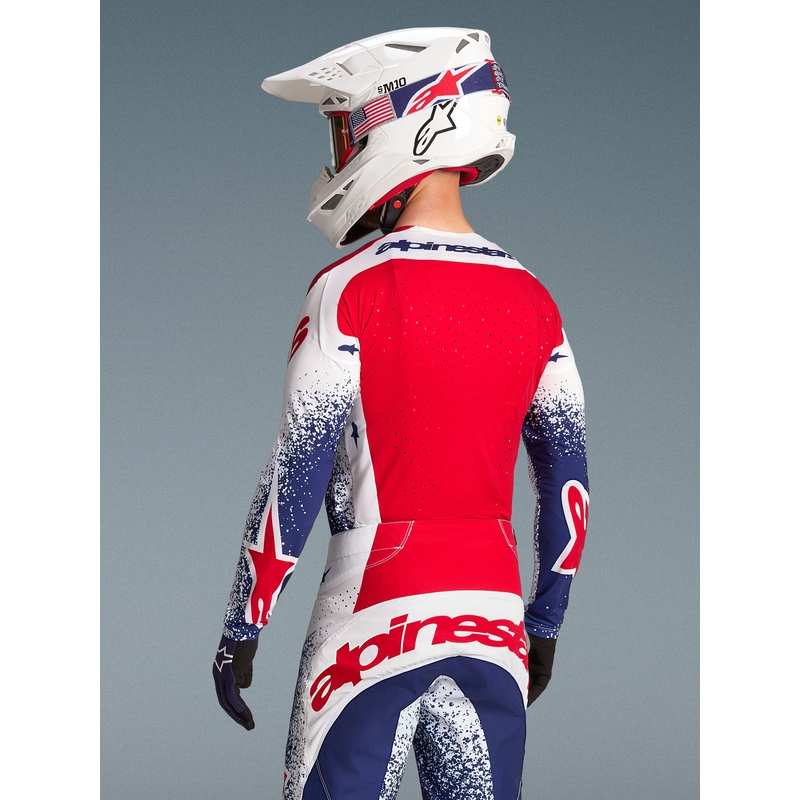 Alpinestars Techstar ierobežotā izdevuma Unity motokrosa krekls sarkanbaltzils
