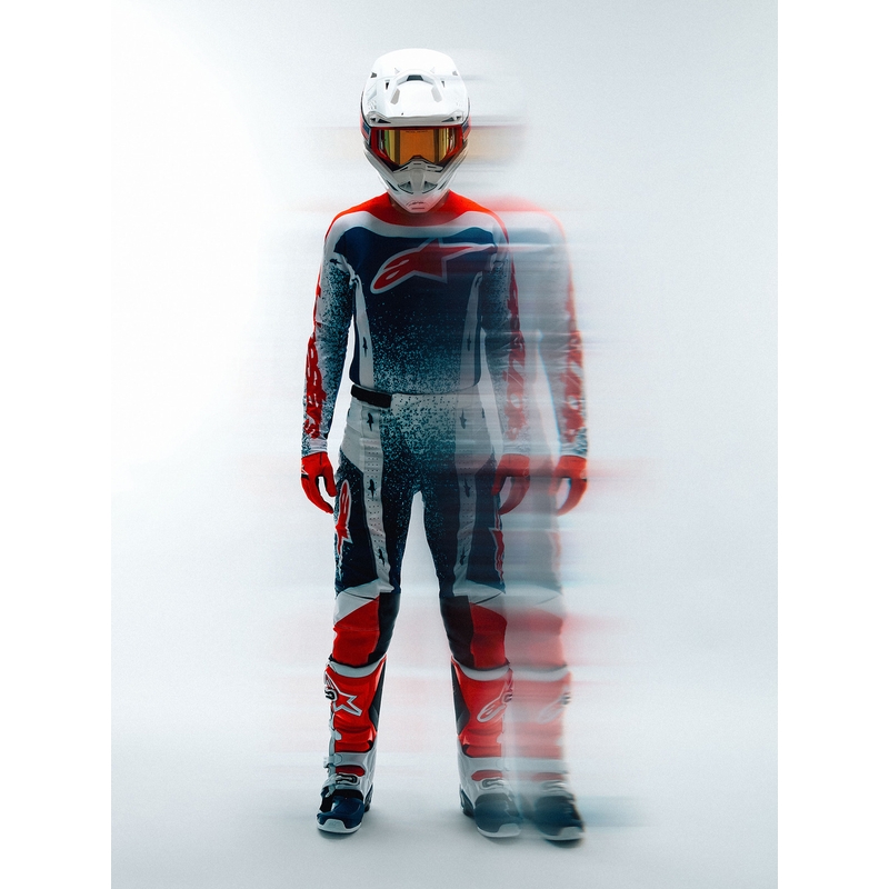 Alpinestars Techstar ierobežotā izdevuma Unity motokrosa krekls sarkanbaltzils