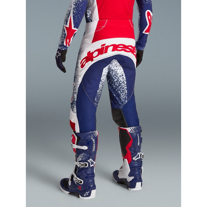 Alpinestars Techstar Limited Edition Unity sarkanas-baltas-zilas motokrosa bikses
