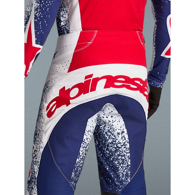 Alpinestars Techstar Limited Edition Unity sarkanas-baltas-zilas motokrosa bikses