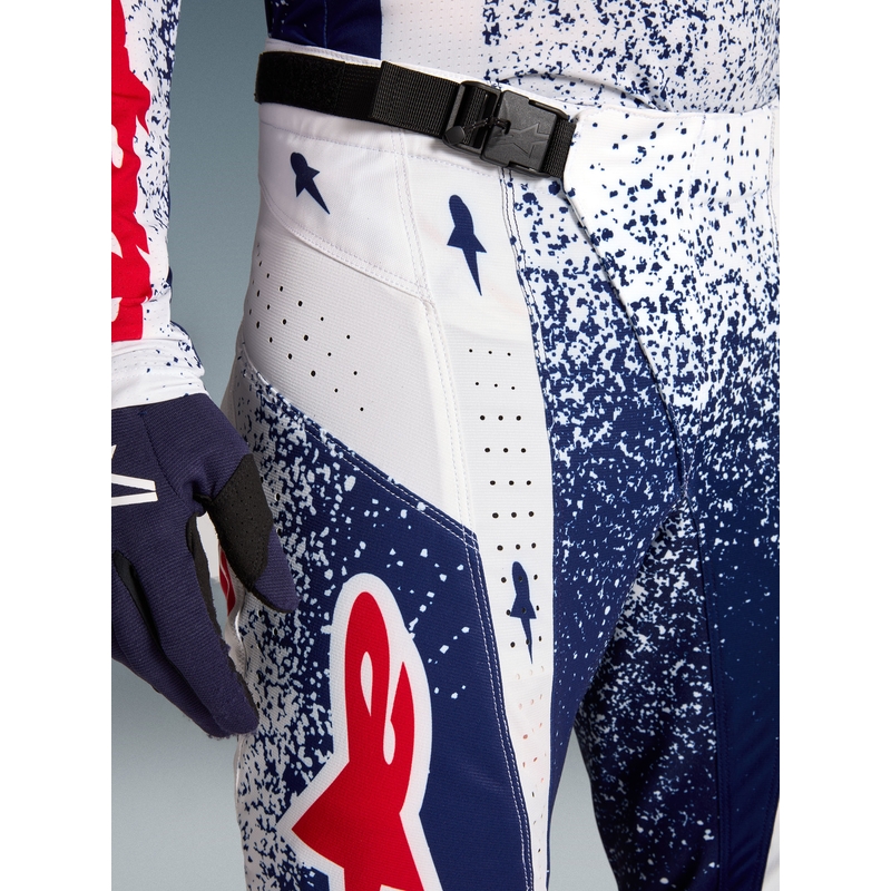 Alpinestars Techstar Limited Edition Unity sarkanas-baltas-zilas motokrosa bikses