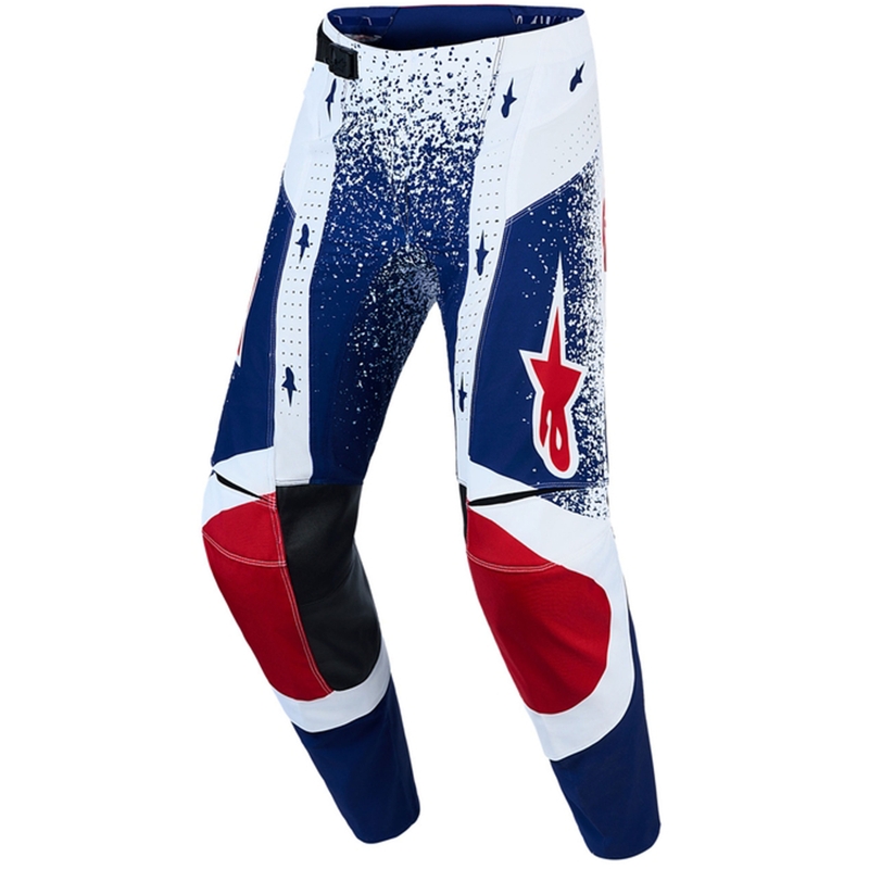 Alpinestars Techstar Limited Edition Unity sarkanas-baltas-zilas motokrosa bikses