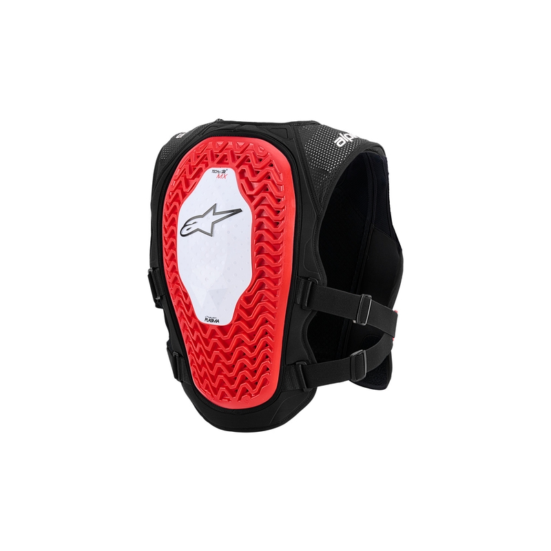 Alpinestars TECH-AIR®MX plazmas sistēmas gaisa spilvenu veste, balta-melna-sarkana