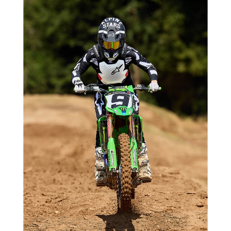 Alpinestars TECH-AIR®MX plazmas sistēmas gaisa spilvenu veste, balta-melna-sarkana