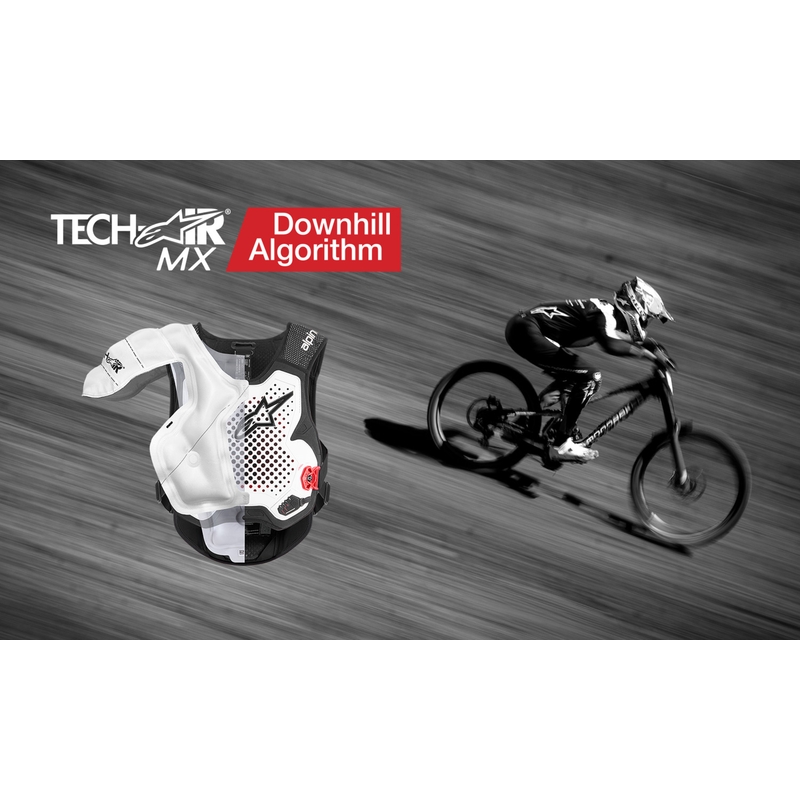 Alpinestars TECH-AIR®MX plazmas sistēmas gaisa spilvenu veste, balta-melna-sarkana