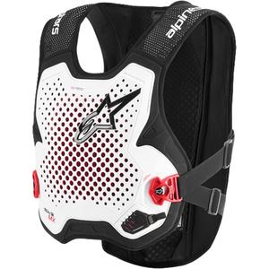 Alpinestars TECH-AIR®MX plazmas sistēmas gaisa spilvenu veste, balta-melna-sarkana