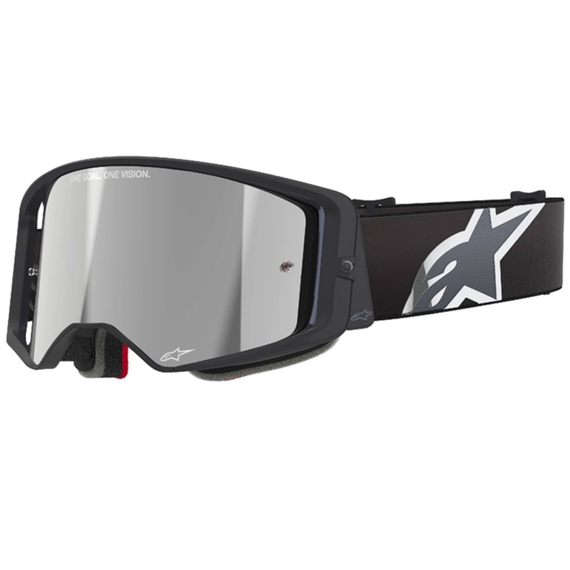 Alpinestars Supertech Corp motokrosa brilles melnas un pelēkas ar sudraba lēcām