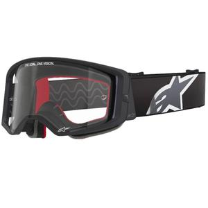 Alpinestars Supertech Corp melnas un pelēkas motokrosa brilles ar caurspīdīgu lēcu