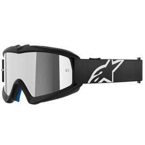 Alpinestars Vision Vision Youth Corp bērnu motokrosa brilles melnas ar spoguļstikla sudraba lēcām