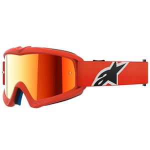 Alpinestars Vision Vision Youth Corp bērnu motokrosa brilles oranžas ar spoguļstikla sarkanu lēcu