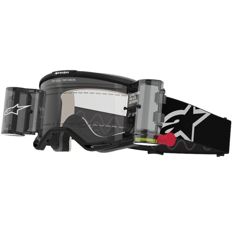 Alpinestars Vision 5 Corp ROLL-OFF Wide Vision motokrosa brilles melnas ar caurspīdīgu lēcu