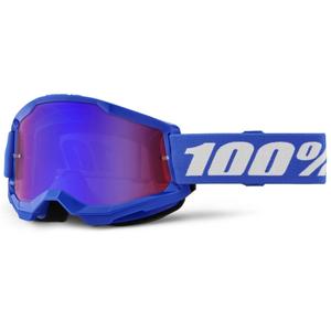 Motokrosa brilles 100% STRATA 2 Jaunas zilas (sarkani-zils pleksi)