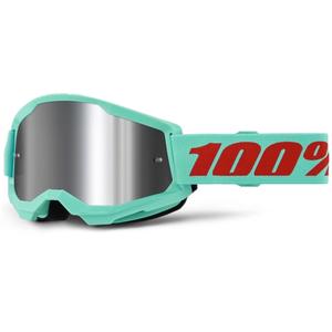 Motokrosa brilles 100% STRATA 2 New Maupiti green (silver plexi)