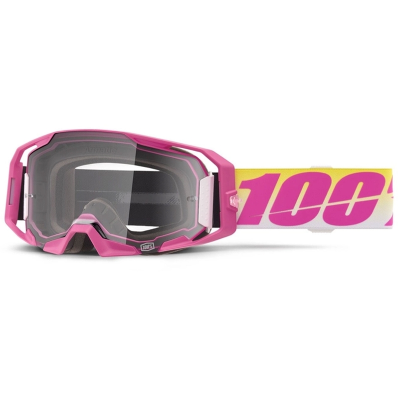 Motokrosa brilles 100% ARmatic Sellars ar caurspīdīgu pleksi