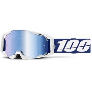 Motokrosa brilles 100% ARmatic zilas ar zilu pleksi