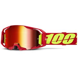 Motokrosa brilles 100% ARmatic sarkanas ar sarkanu pleksi