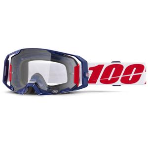 Motokrosa brilles 100% ARmatic Mach Z ar caurspīdīgu pleksi