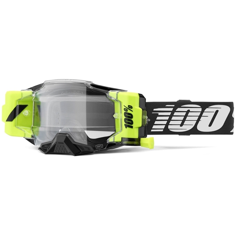 Motokrosa brilles 100% - ASV Armega Forecast black (caurspīdīgs stikls)
