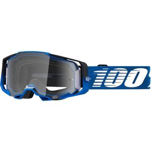 Motokrosa brilles 100% ARMEGA Rockchuck tumši zilas (caurspīdīgs pleksi)