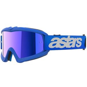 Alpinestars Vision Vision Youth Blaze zilas bērnu motokrosa brilles ar spoguļstikla zilu lēcu