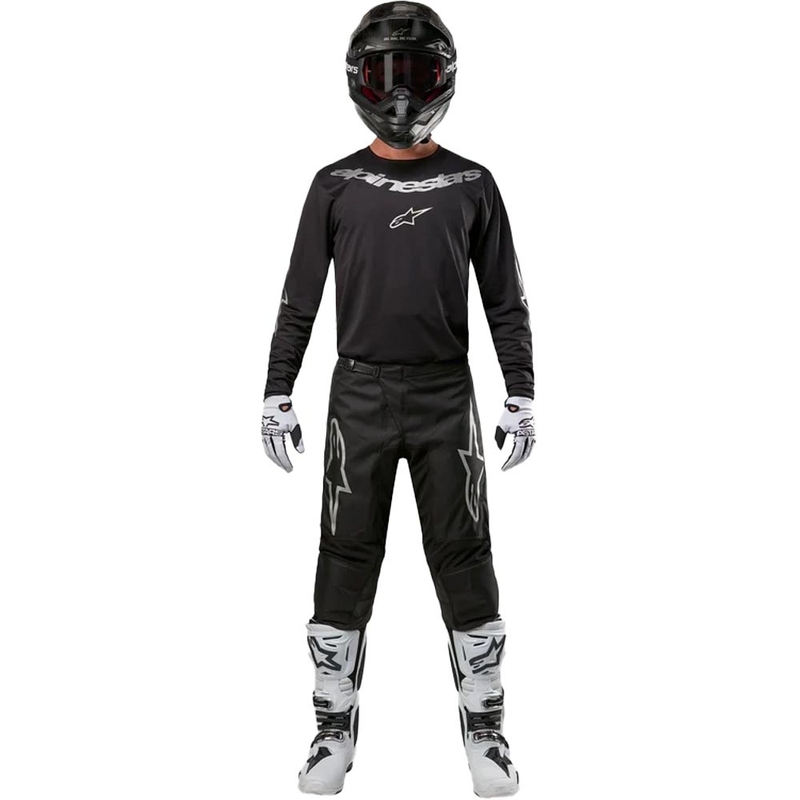 Alpinestars Fluid Graphite motokrosa bikses melnas un sudraba krāsas