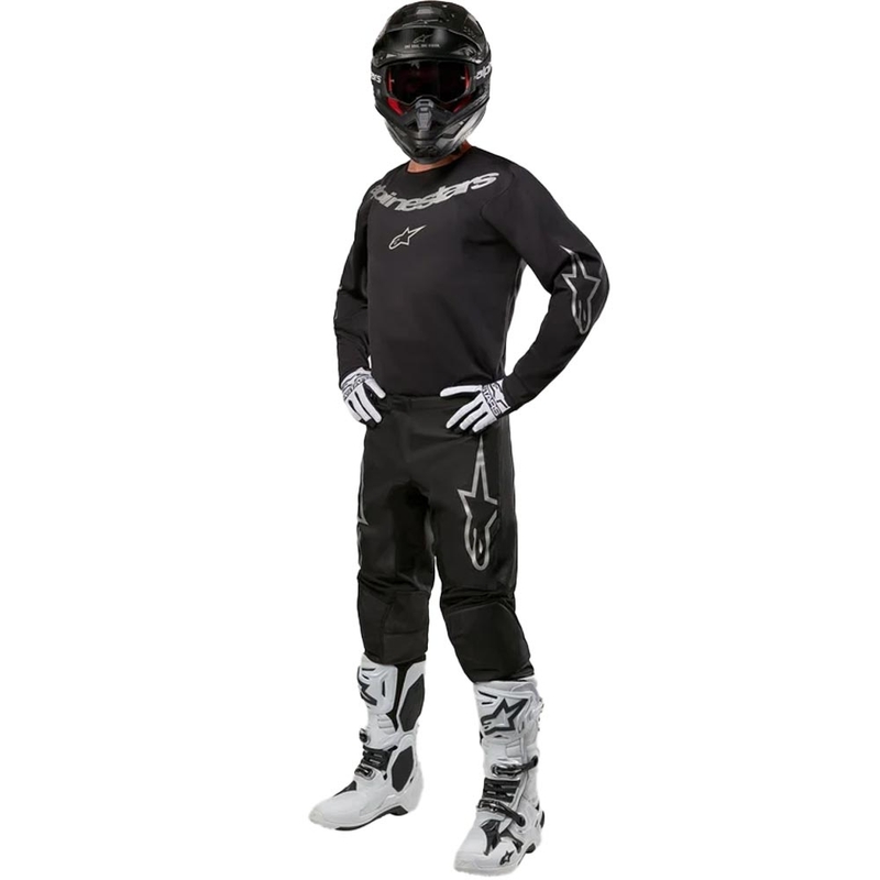Alpinestars Fluid Graphite motokrosa bikses melnas un sudraba krāsas