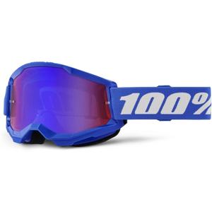 Bērnu motokrosa brilles 100% STRATA 2 blue red-blue plexi