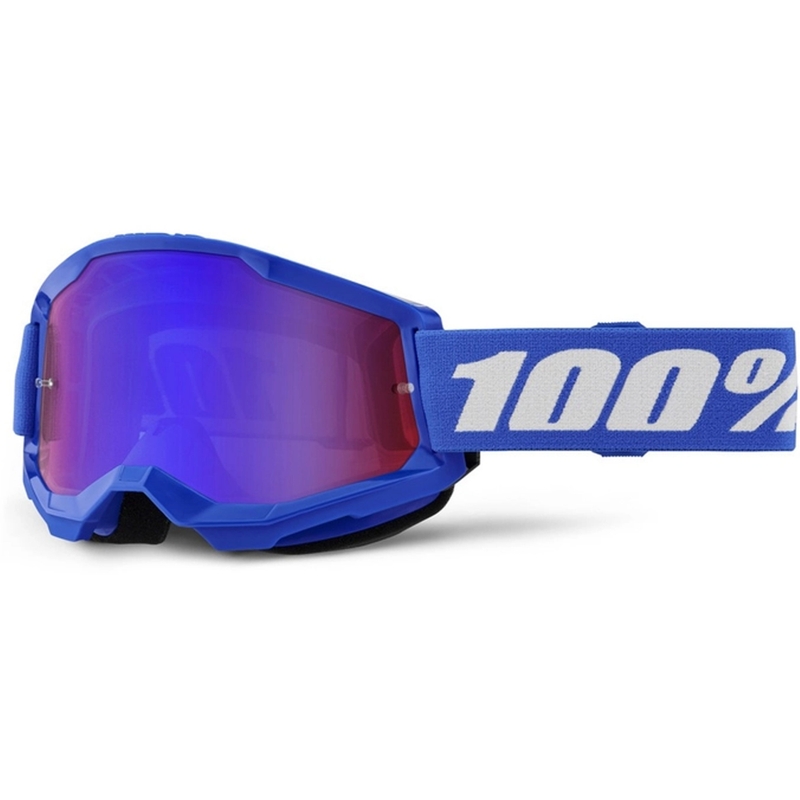 Bērnu motokrosa brilles 100% STRATA 2 blue red-blue plexi
