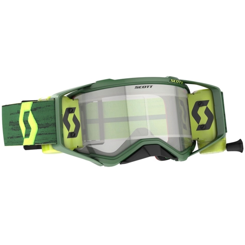 Motokrosa brilles SCOTT Prospect WFS 22 zaļi dzeltenas