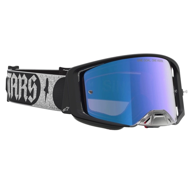 Alpinestars Supertech Atrox motokrosa brilles melnas-sudrabainas