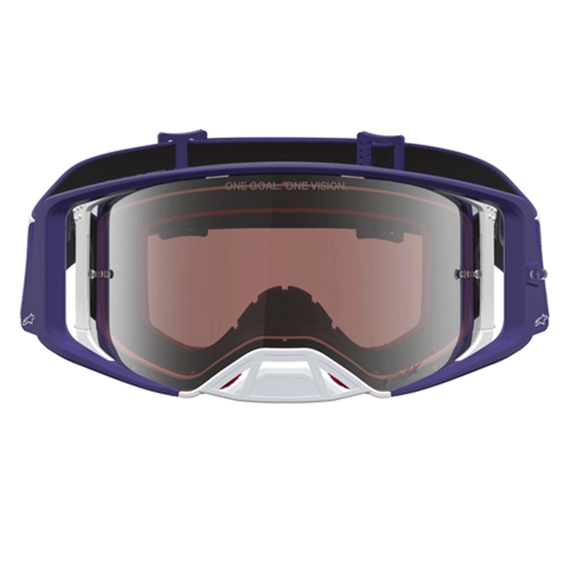 Alpinestars Supertech Atrox motokrosa brilles zilas-baltas