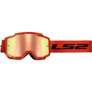 LS2 Charger H-V motokrosa brilles oranžas ar iridija pleksi