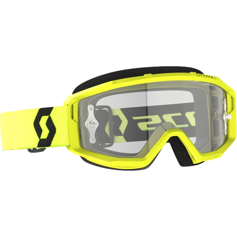 Motokrosa brilles SCOTT PRIMAL CLEAR melnas-fluo dzeltenas