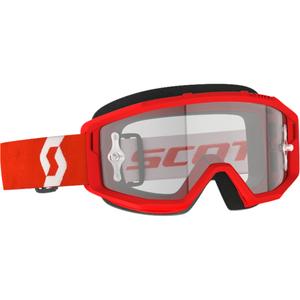 Motokrosa brilles SCOTT PRIMAL CLEAR sarkanbaltsarkanas
