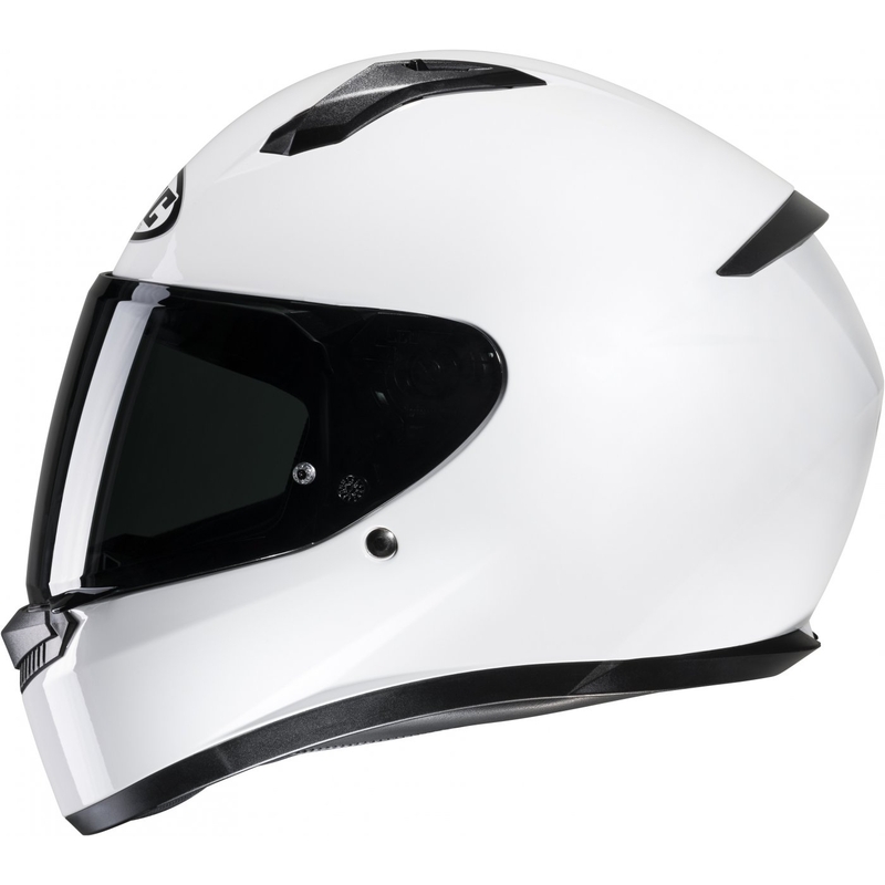 Pilna izmēra motocikla ķivere HJC C10 Solid balta - II. kvalitāte