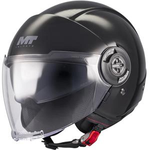 Atvērtā motocikla ķivere MT Viale SV S Pure A1 melna - II. kvalitāte