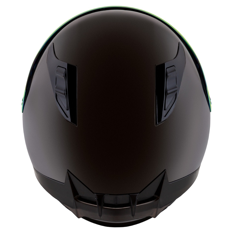 Cassida Aero Super Mono pilnas sejas motocikla ķivere, spīdīgi melna, hromēta-melna - II. kvalitāte