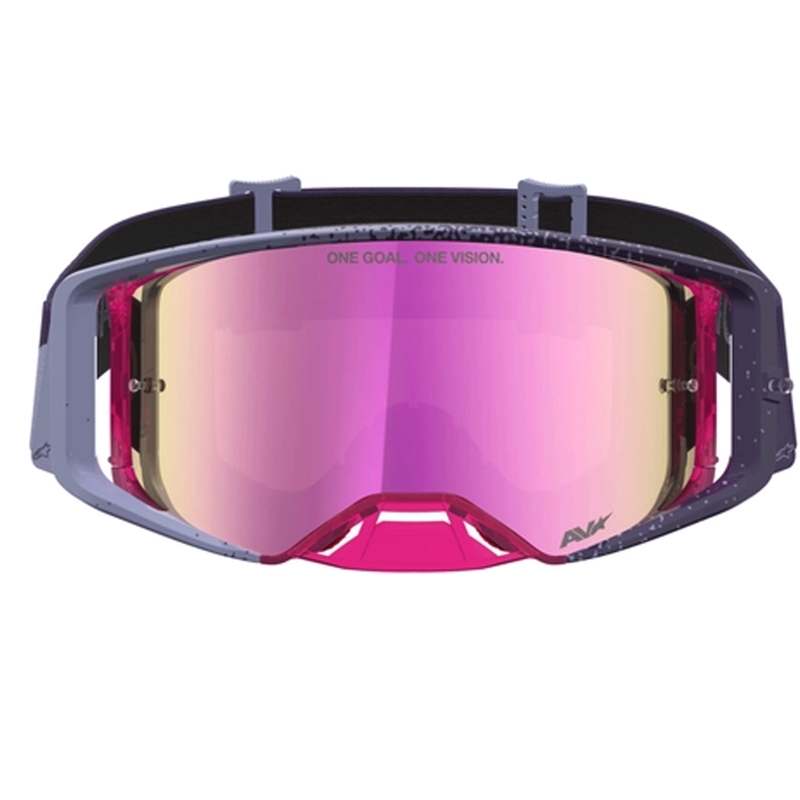 Alpinestars Supertech Hiten motokrosa brilles violeti sarkanas