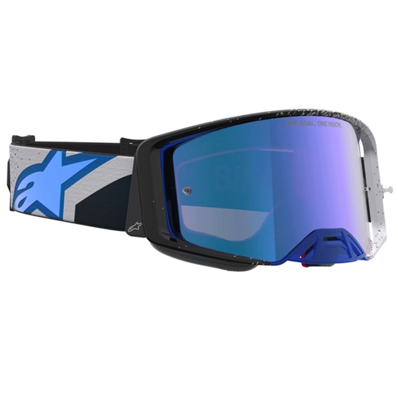 Alpinestars Supertech Hiten motokrosa brilles melnas-zilas