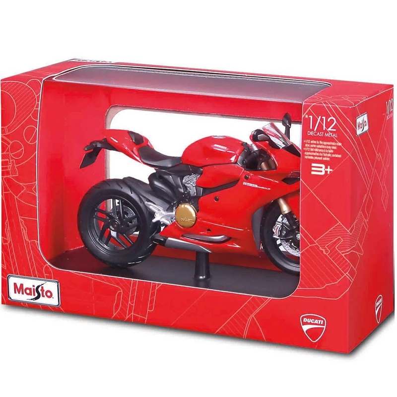 Maisto Ducati 1199 Panigale motocikla modelis 1:12 sarkans