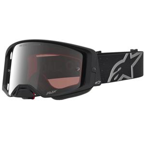 Alpinestars Supertech Vesta motokrosa brilles matētas melnas-sudrabainas